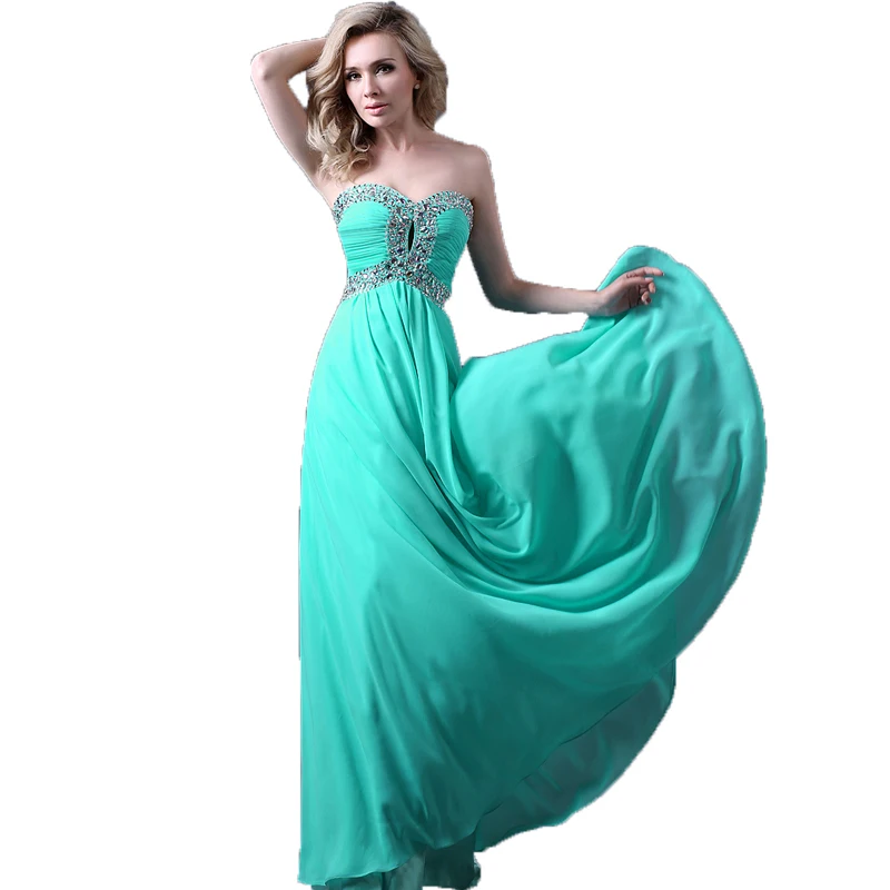 Cheap White Long Prom Dress 2016 Sequined Prom Gown Beading Sweetheart