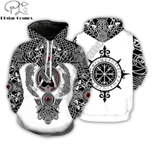 PLstar Cosmos Модные мужские толстовки Viking Tattoo 3D со всей печатью унисекс Толстовка Уличная Повседневная Толстовка с капюшоном Прямая поставка