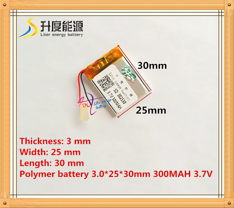 Liter energy battery Size 302530 3.7V 300mah Lithium polymer Battery with Protection Board For MP4 Digital Products Liter energy battery Size 302530 3.7V 300mah Lithium polymer Battery with Protection Board For MP4 Digital Products
