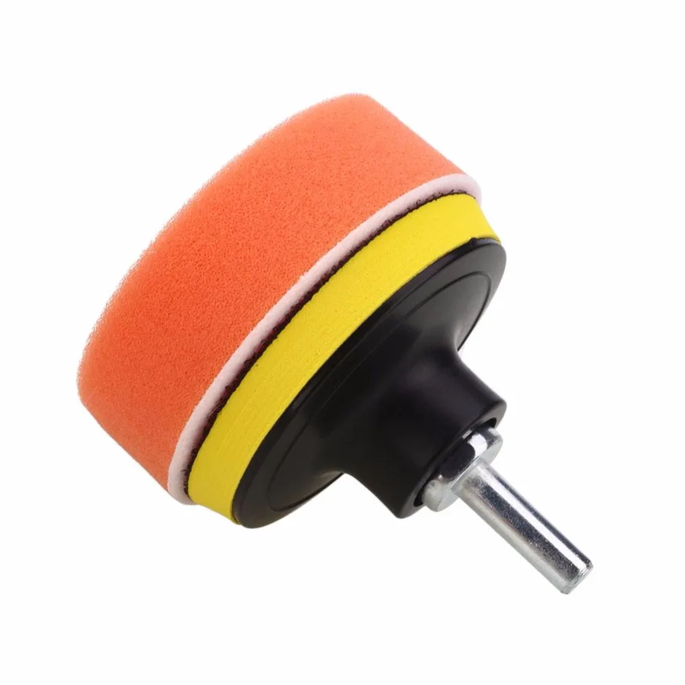 7Pcs/Set Buffing Pad Elastic Wave Flat Sponge Pad Drill Adapter Kit Car