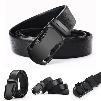 

Men Waist Strap All Match For Jeans Automatic Buckle Belt Accessories Casual Leather Business