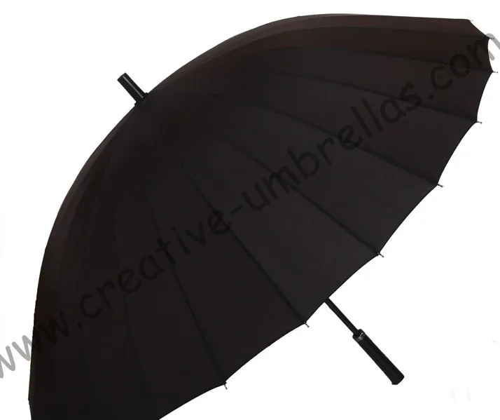 Бизнес зонтик, 24 ребра металлические зонты, анти-ржавчина, 14 мм металлический вал и рифленые металлические Длинные ребра, открытый вручную, ветрозащитный, кожа