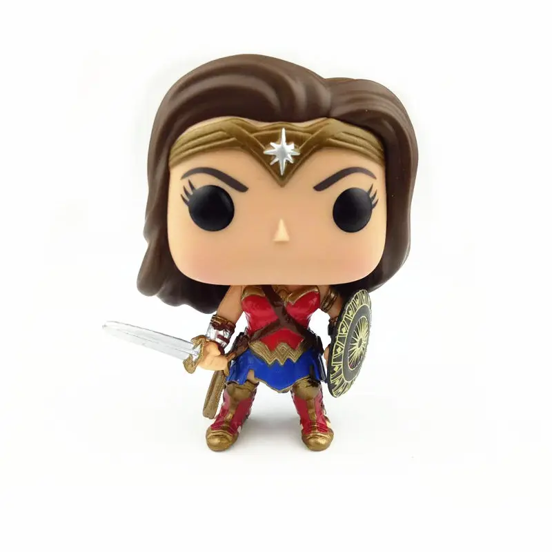 NEW 10cm Wonder Woman action figure Bobble Head Q Edition new box for Car Decoration
