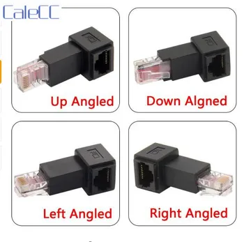 

8P8C FTP STP UTP Cat 5e Male to Female Lan Ethernet Network Extension Adapter 90 Degree Left Angled Right Angled Up Down Angled
