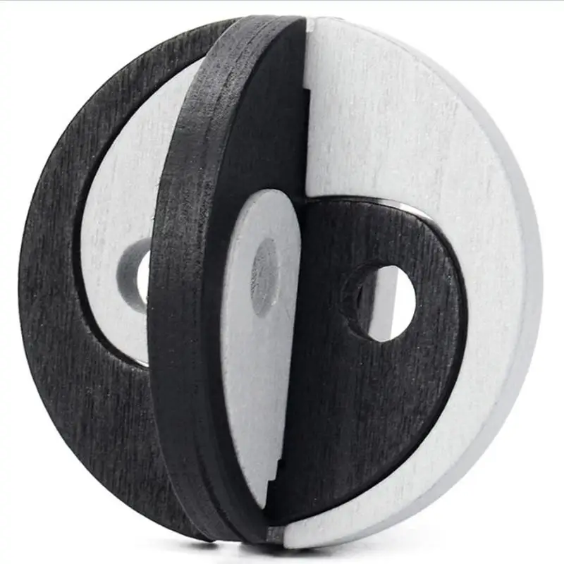 

Luban 3D Puzzle Lock Brain Teaser Educational Toy Tai Chi Diagram Kongming classical intelligence wooden toys for children