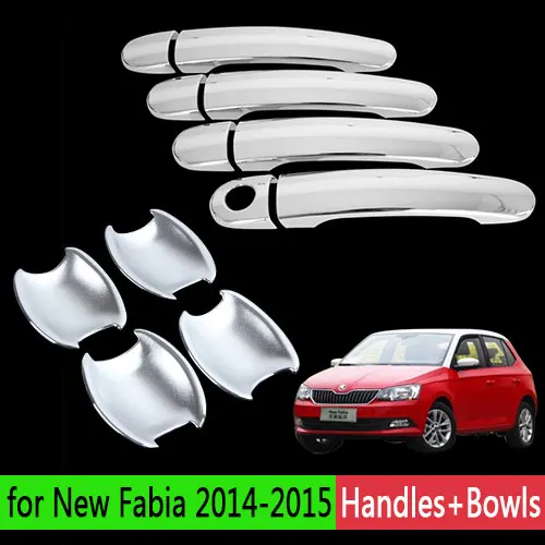 Горячая Распродажа для Skoda Fabia / New 2007-2015 роскошные хромированные наружные чехлы на