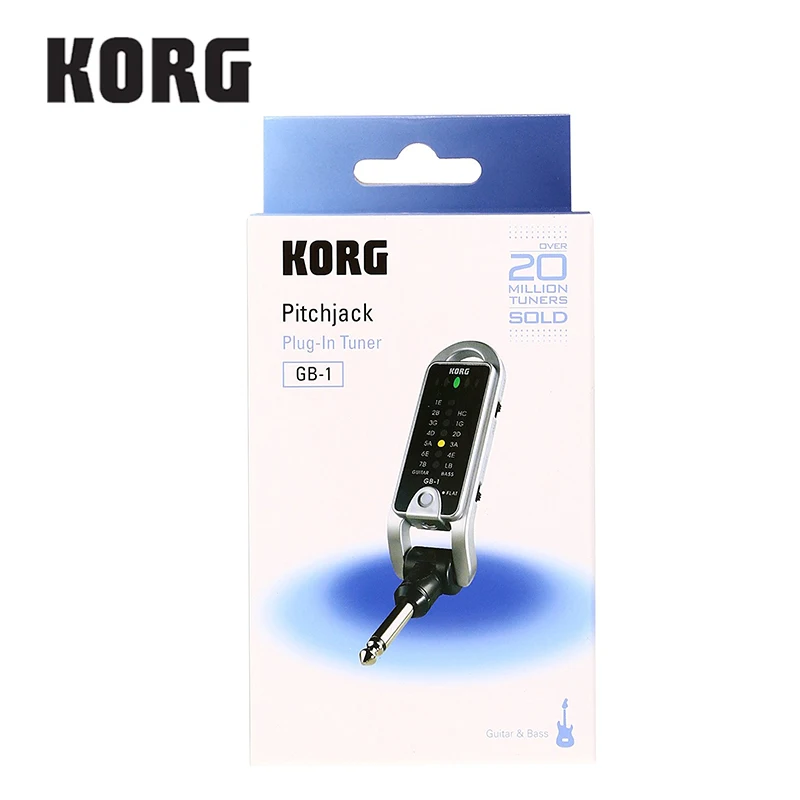 KORG Pitchjack GB 1 GB1BK складной цепь для ключей/Карманный тюнер бас гитары Универсальный