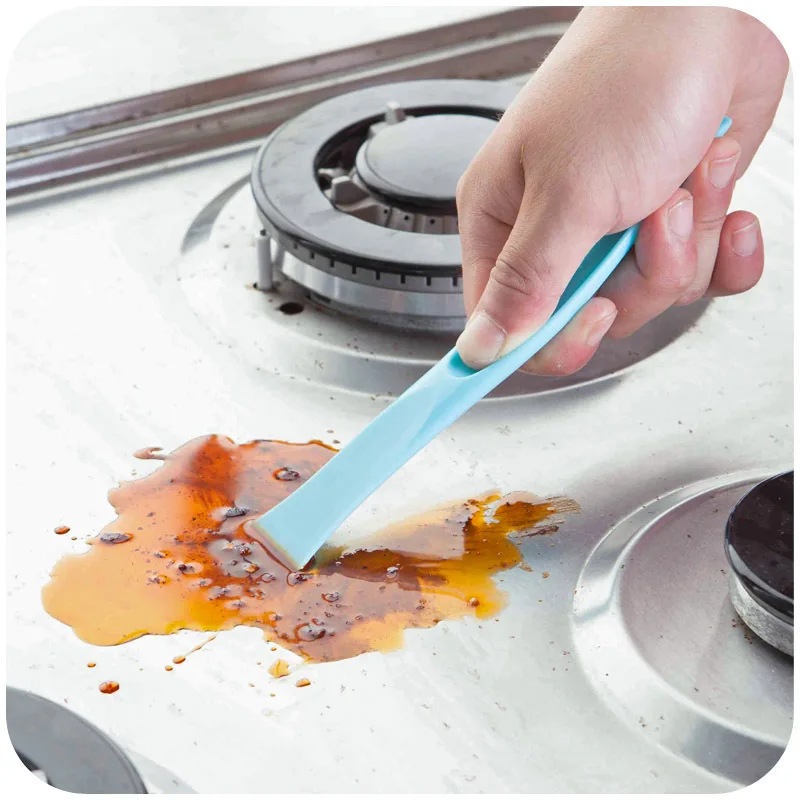 Кухонные чистящие щетки для плиты, ванной комнаты Очистка двуглавый скребок многоцелевой Магнитная щетка для мытья зазора