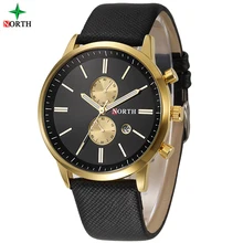 Montre d’affaires Hommes 2016 Véritable Mode En Cuir Casual Montre-Bracelet Top Marque-Bracelet Étanche Ronde Analogique Mâle Quartz Hommes Montre