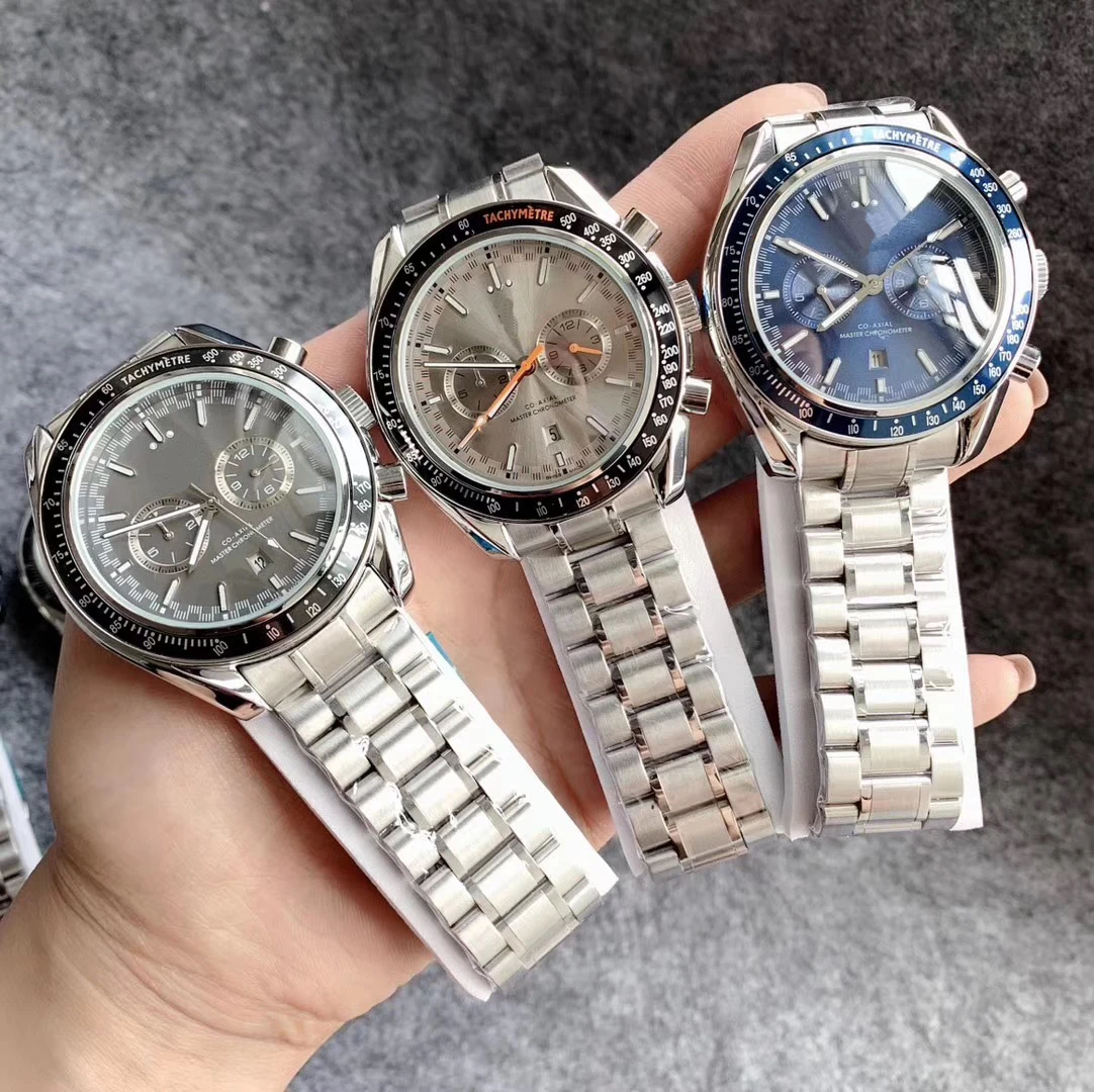 

Luxury Brand New Men Automatic Mechanical Date Watch Speed Luminous Black Blue Grey Orange Ceramic Bezel Crystal Sapphire AAA+