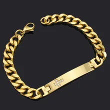 ATGO, романтические стразы, крест, браслет, ID, ювелирные изделия, милые, из нержавеющей стали, вечерние, для женщин, браслеты,, классические, Pop Bijoux