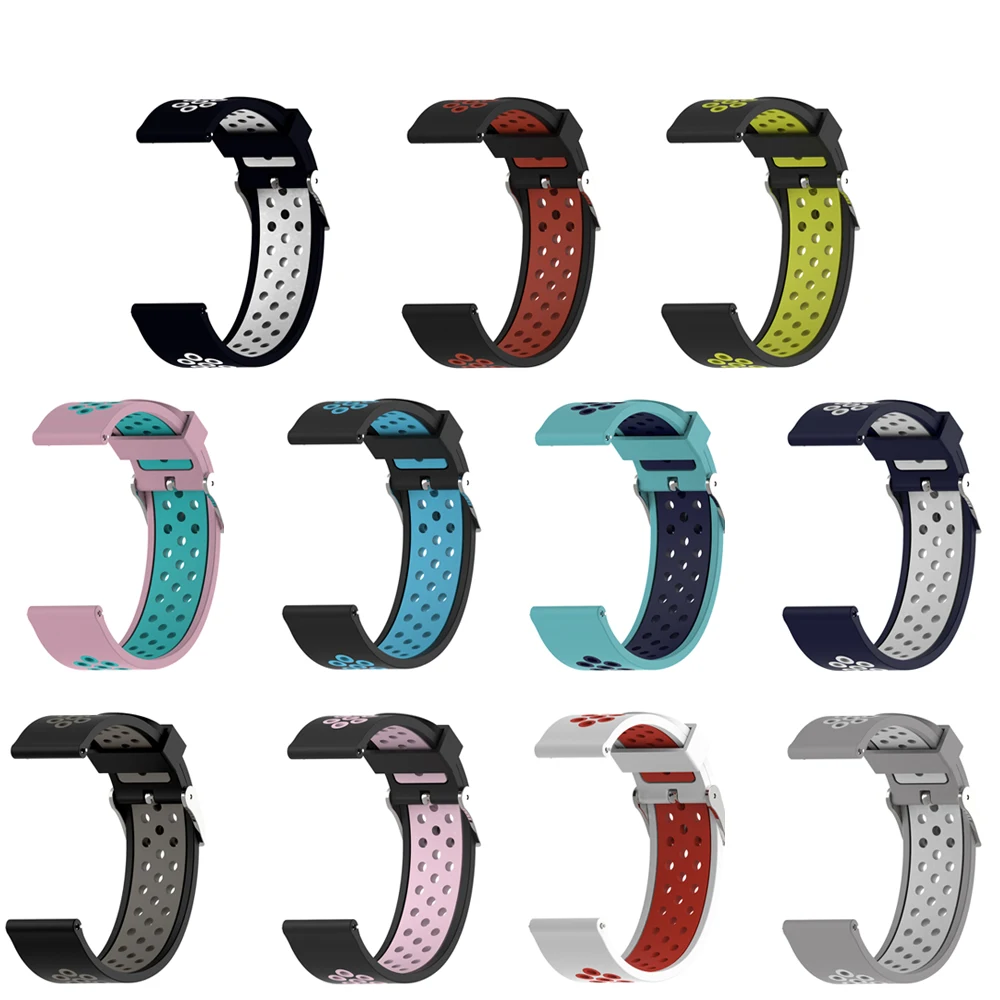 20 мм силиконовый ремешок для часов Huami Amazfit Bip Bit GTR 42 мм/Samsung Gear Sport Galaxy Watch/для Huawei Watch