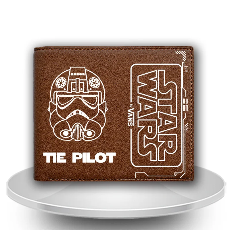 

New Arrival 2016 STAR WARS DABTH VADEB Anime Wallets High Quality PU Leather Purse Short Billfold Coin Pocket cool man wallet