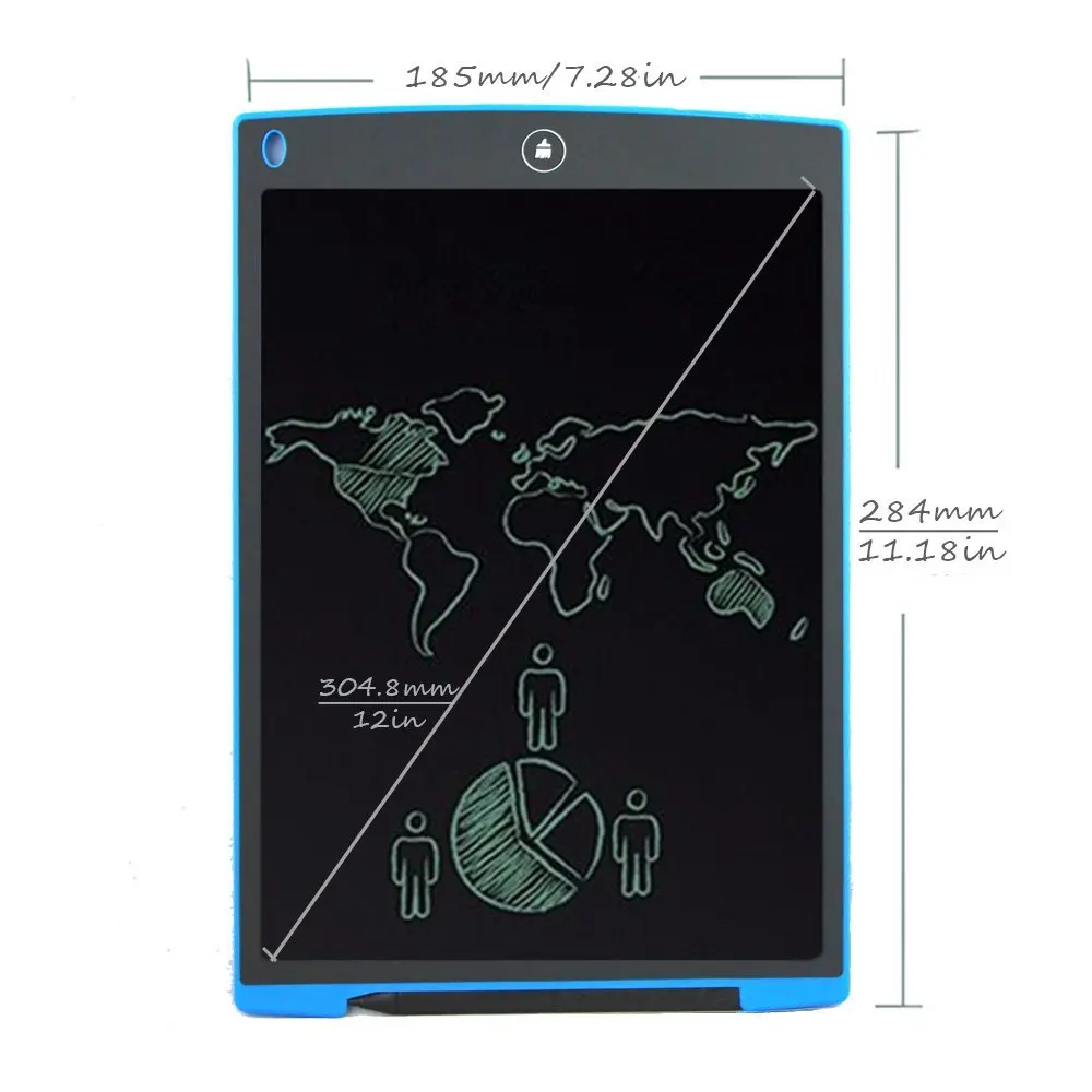 NEWYES Red 12 Inch LCD Writing Tablet Digital Drawing Tablet Handwriting Pads Electronic Tablets eWriter For Kids Drawing Gifts
