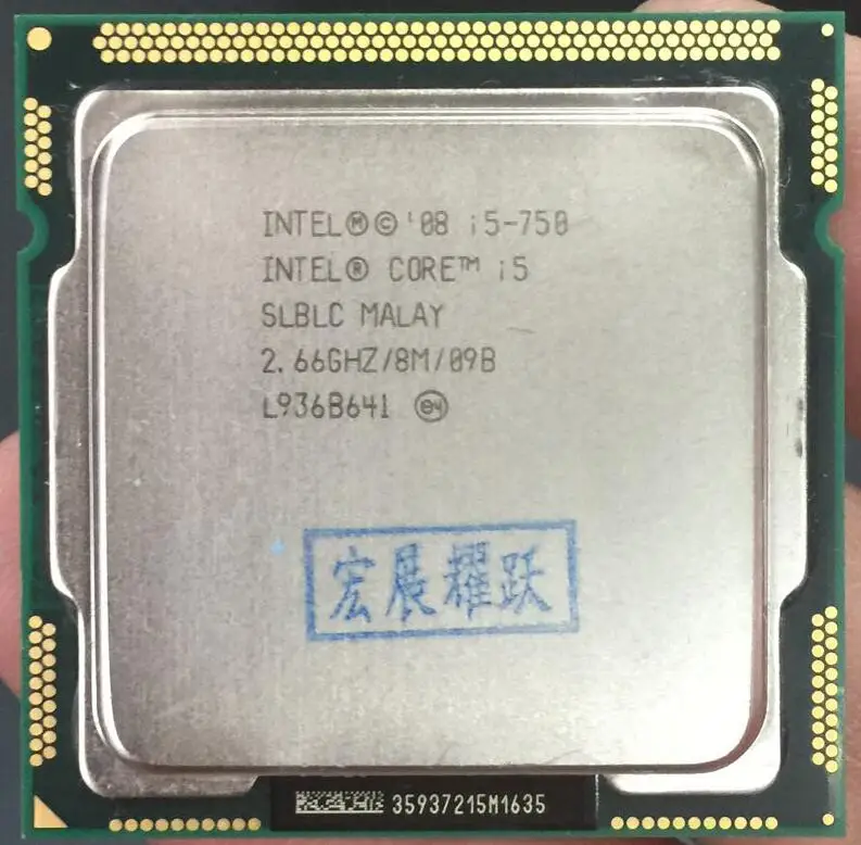 Процессор Intel Core i5-750 i 5 750(8 Мб кэш-памяти, 2,66 ГГц) LGA1156 настольный процессор