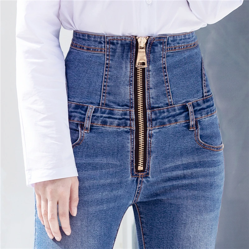 Merry Pretty Women Hight Waist Denim Pants 2019 Autumn Skinny Zippers Jeans Pants Solid Slim BodyconPlus Size S-6XL Pencil Pants Merry Pretty Women Hight Waist Denim Pants 2019 Autumn Skinny Zippers Jeans Pants Solid Slim BodyconPlus Size S-6XL Pencil Pants