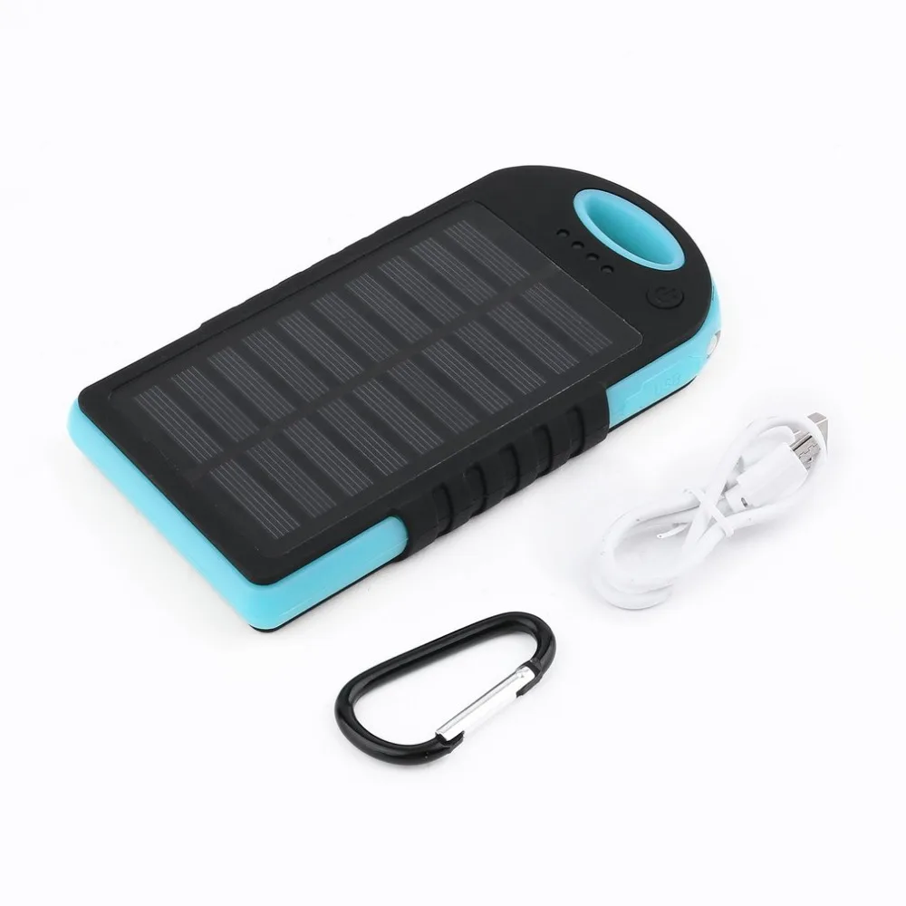 10000 mAh Solar Power Bank 18650 External Battery Portable Universal