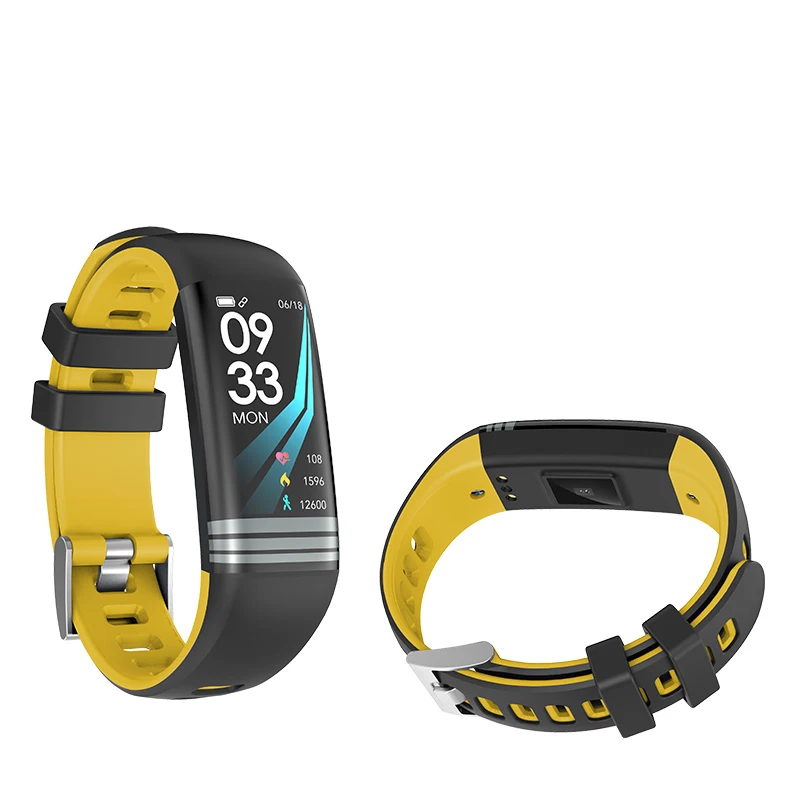 G26S Android IOS Heart Rate Fitness Bracelet Sleep Monitor Fitness Tracker Color Screen Watch Multi Mode Sports Band.yellow