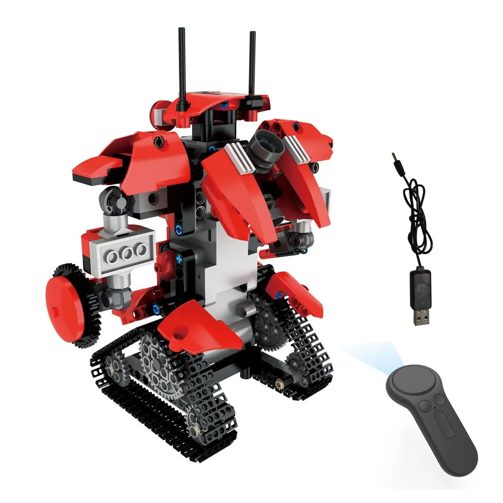 

392pcs M1 4CH Remote Control DIY RC Building Blocks Robert Robot Toys Creative Bricks with 360Rotate in Situ for Gift Kids
