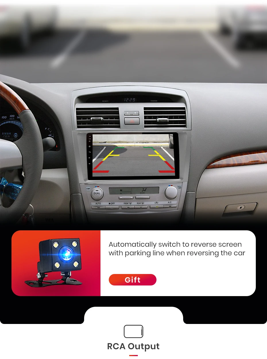 Clearance AWESAFE 2 Din 4+64GB Car Radio 9" HD Multimedia Player  GPS Touch Screen Auto audio Car Stereo For Toyota Camry 40 50 2007 2008 13