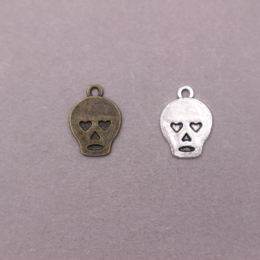 

30pcs wholesale zinc alloy charms Skull face Charms for DIY Supplies Jewelry accessories