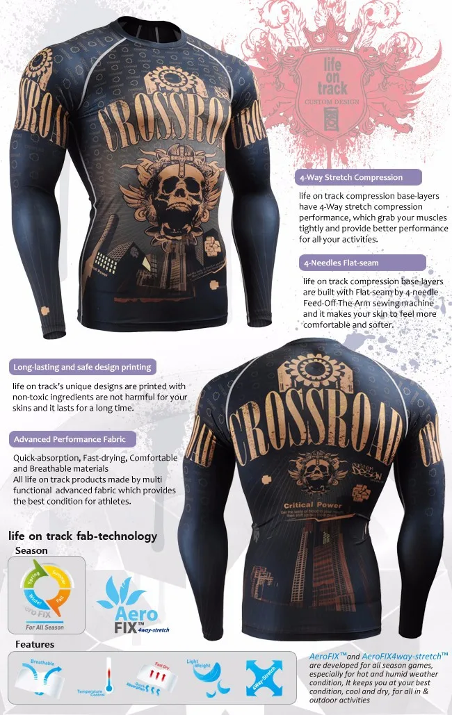 Вторая Кожа Бег/Обучение/MMA Shirt with Complete Graphic быстросохнущие Многофункциональный Тренажерный Зал Фитнес Бодибилдинг Сжатия Колготки