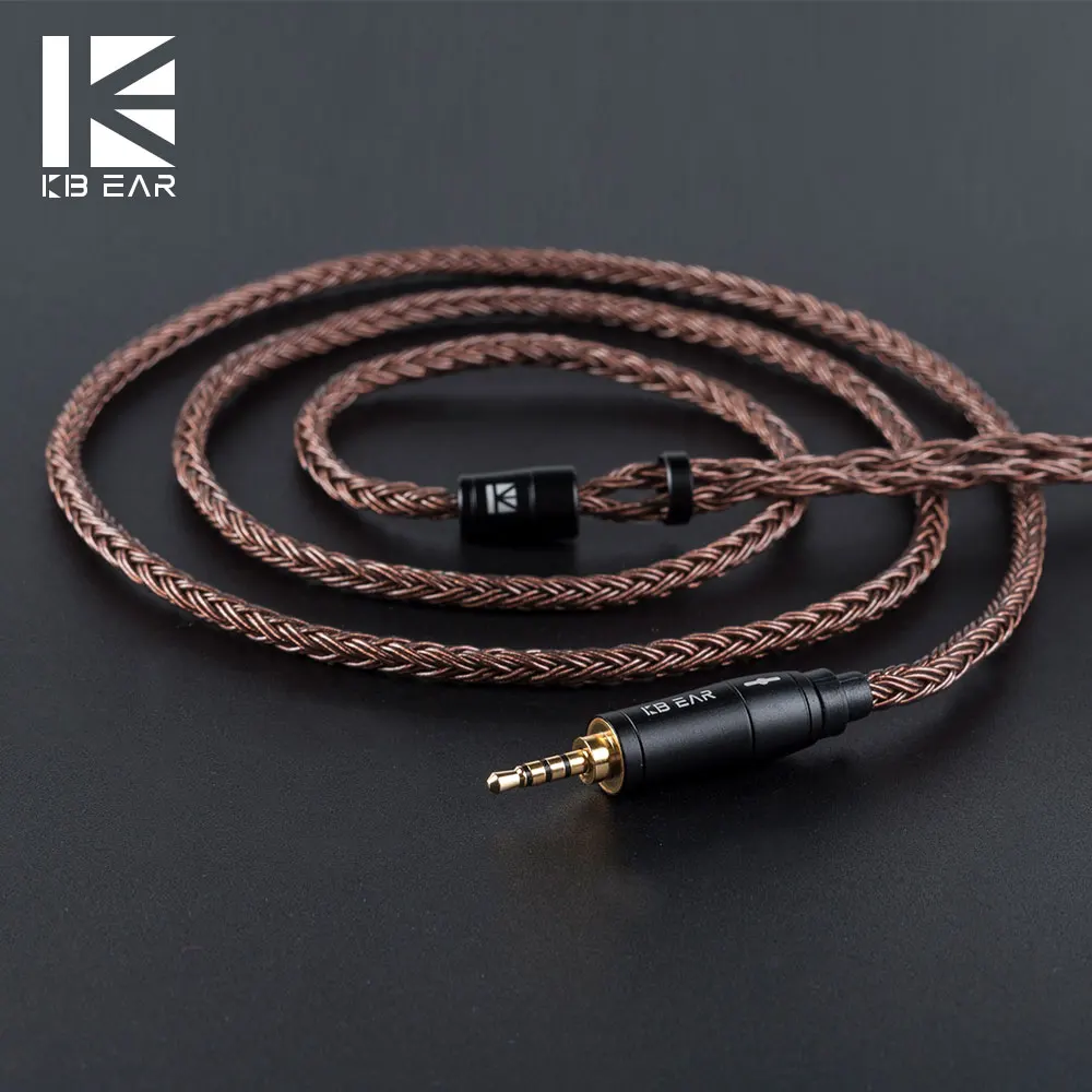 Online AK KBEAR 16 Core Upgraded Pure Copper Cable 3.5 2.5 4.4mm Earphone Cable With MMCX 2Pin For AS16 ZS10 ZSN PRO TRN X6 V90 ZSX F1