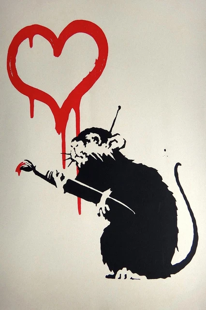 diy frame mouse rat drawing love fantasy abstract artwork poster