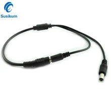 10 шт. DC 1 Женский до 2 Мужской адаптер для сплитера питания кабель 5,5 мм* 2,1 мм DC адаптер питания сплиттер штекер для CCTV камеры светодиодный свет