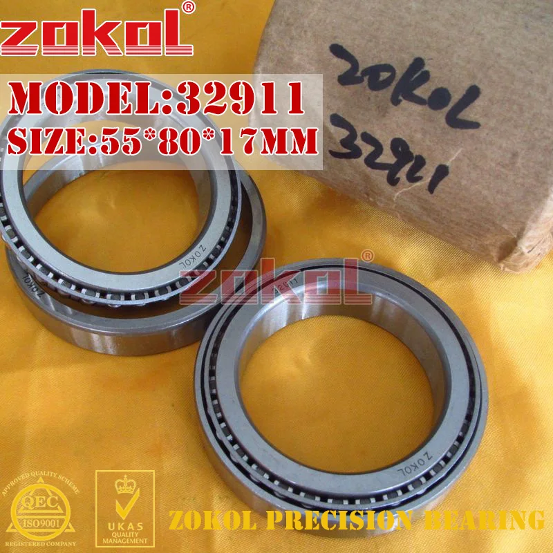 Подшипник zokol 32911 2007911E конический роликовый подшипник 55*80*17 мм|bearing bearing|bearing roller