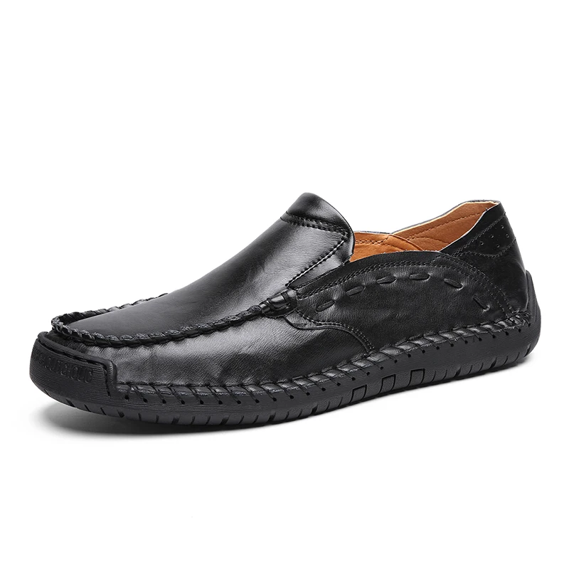

Men Plus Size Shoes Fashion Male Leather Loafers Leisure Moccasins Slip On Men'S Driving Shoes