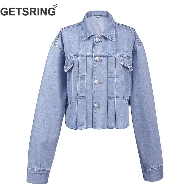 De Perle Coat Split Taille Pantalon 2018 longueur pant Turn down Ensemble Manteau Nouvelle Collier Denim Court Mis Mode Getsringwomen Pièces Sexy Veau Deux Haute tvAwBqxIF