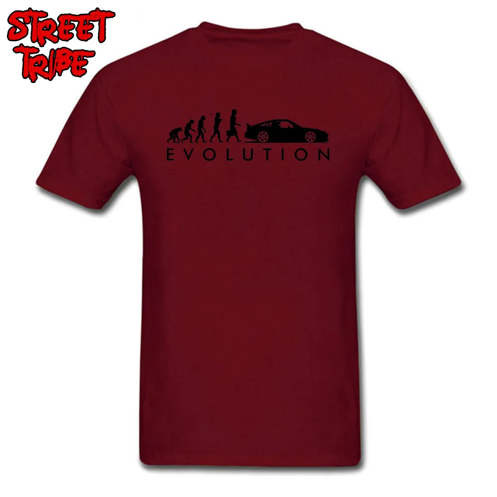 High Quality Evolution of Pilot 5 4256 Casual Short Sleeve T Shirt Fall O Neck Pure Cotton Tees for Men T-Shirt Comics Evolution of Pilot 5 4256 maroon