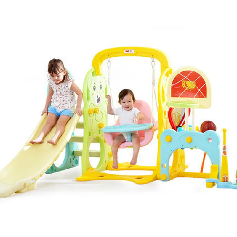 indoor swing and slide set