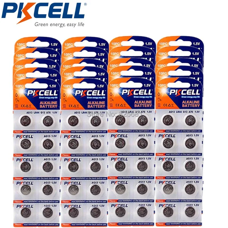 

200Pcs 20Cards AG13 ag13 A76 LR44 Alkaline Button Coin Battery 1.5v 145mAh For Watch Calculator Toys Flashlight