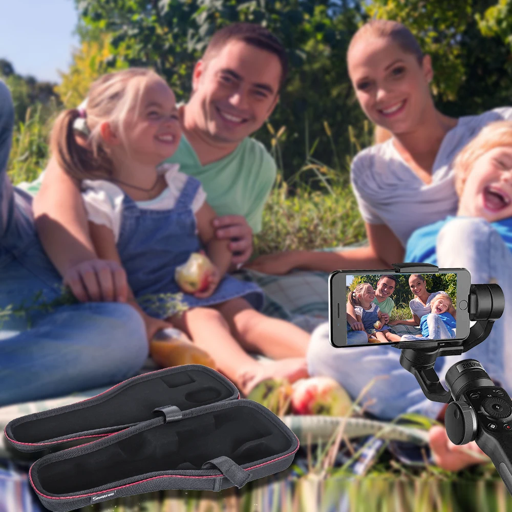 Smatree жесткий чехол совместимый для Zhiyun Smooth 4 3-осевой ручной шарнирный стабилизатор для камеры GoPro с двумя молниями