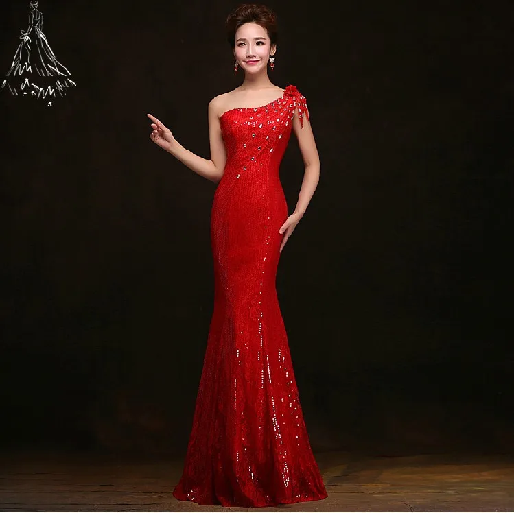 ; красное платье с поясом; Длинные вечерние платья; Robe de soiree vestido de casamento Longo com Renda TK373 - Цвет: Red