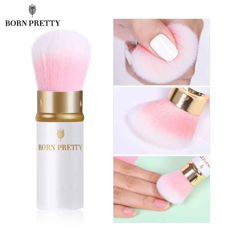 

BORN PRETTY Colorful Pink Nail Cleaning Brush Soft Acrylic UV Gel Powder Dust Remover Manicuring Nail Care DIY Salon Tool