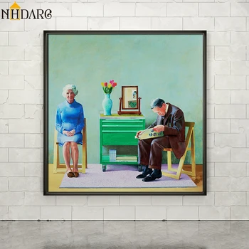 

My Parents Classic Oil Painting Print on Canvas Grandma Grandpa, Canvas Art Print Painting Wall Picture For Home Decor, Cuadros
