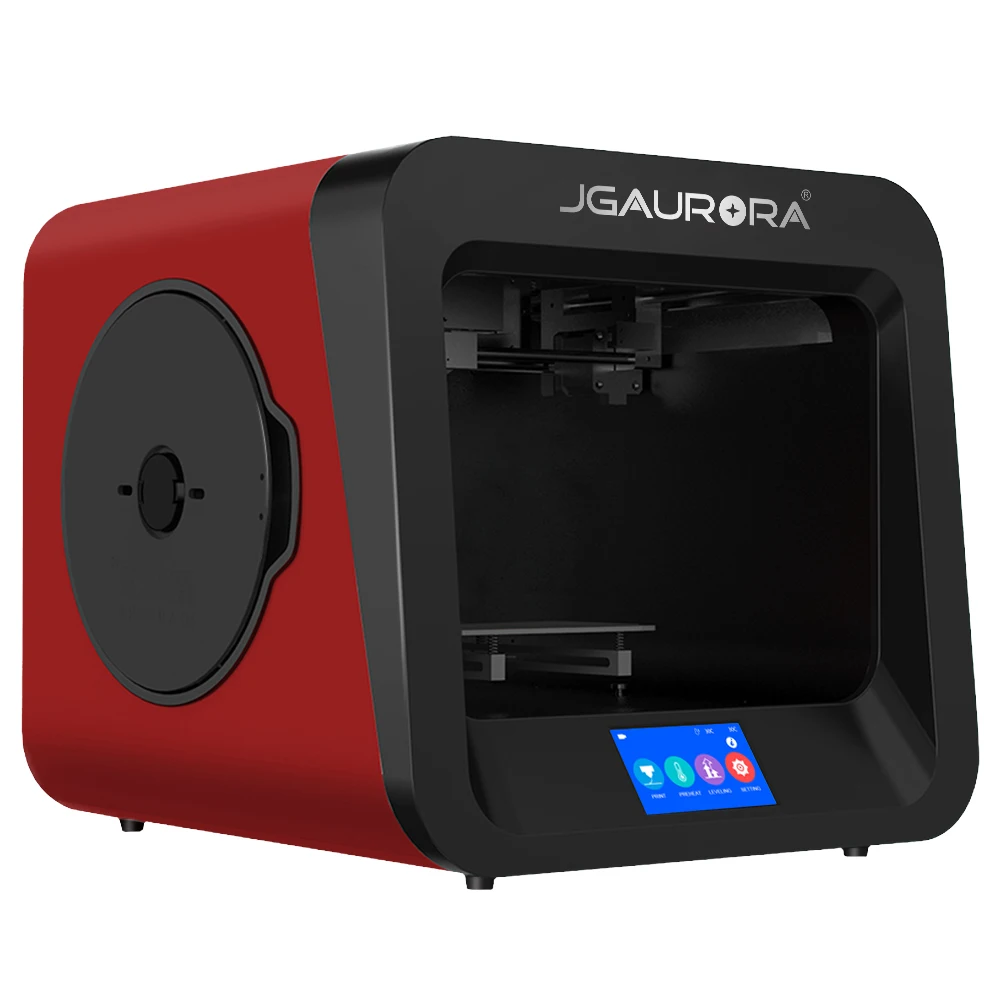 Best JGAURORA A4 3D Printer Soft Magnetic Build Plate 4.3 inch Touch Screen Filament Run out Detection PLA TPU 3D Printing Drucker