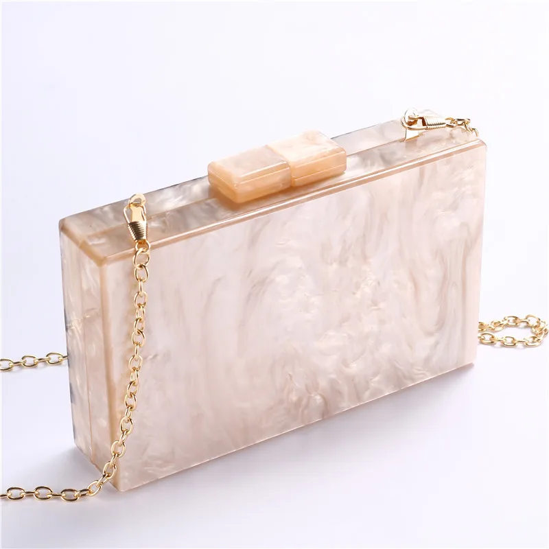 Fashion Pearlescent Acrylic Bag Chain Women Messenger Bag Geometric Patchwork Clutches Elegant Evening Bag Party Prom Handbags Fashion Pearlescent Acrylic Bag Chain Women Messenger Bag Geometric Patchwork Clutches Elegant Evening Bag Party Prom Handbags