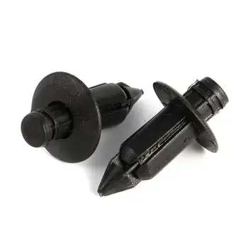 

10 Pcs Auto Fastener Clip Black Plastic Plastic Rivets Rivet Style Body Trim Panel Retainer Clips for Toyota Lexus r50