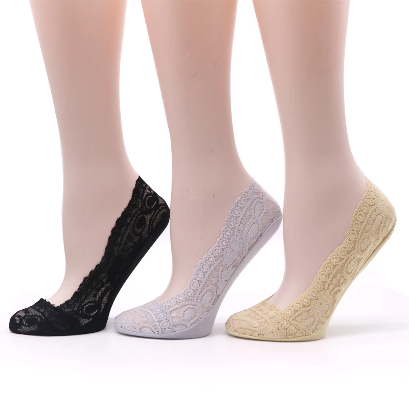 1/3/4Pairs Women Silicone Invisible Cotton Socks Slippers for Girls Summer Thin Boat Socks Non Slip Low Cut Ankle Sox Calcetines