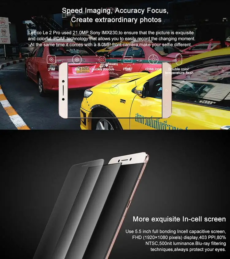 LeEco LETV LE 2 PRO X620 4GB RAM 32GB ROM Helio X20 MTK6797 2.3GHz Deca Core 5.5 Inch In Cell FHD Screen Android 6.0 4G LTE Smartphone