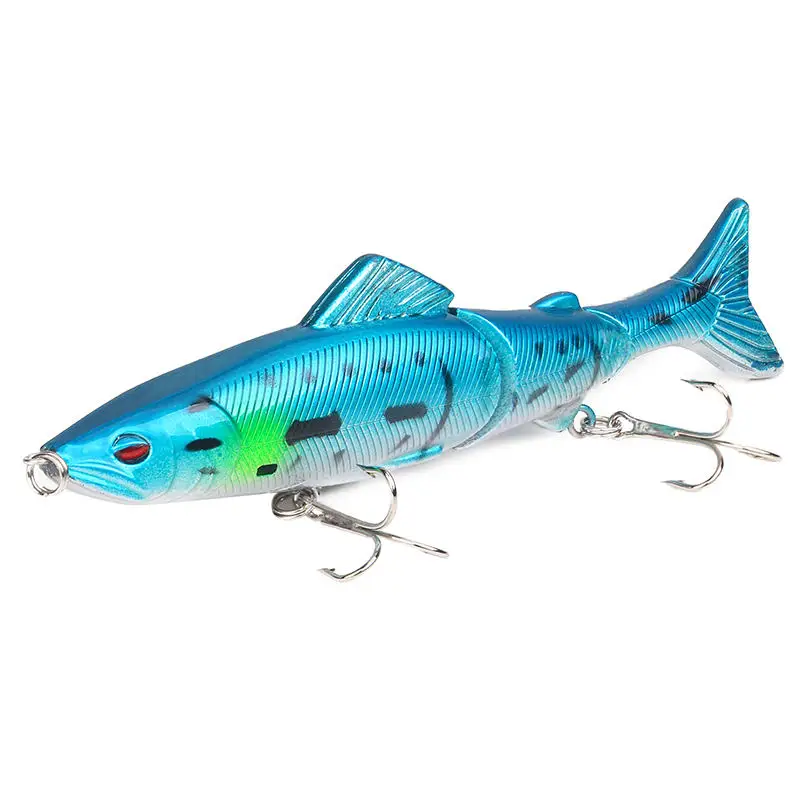 Popper Fishing Lure 13cm 20g Multi Jointed Sections Crankbait Artificial Hard Bait Bass Trolling Pike Carp Minnow Fishing Tools - Цвет: H