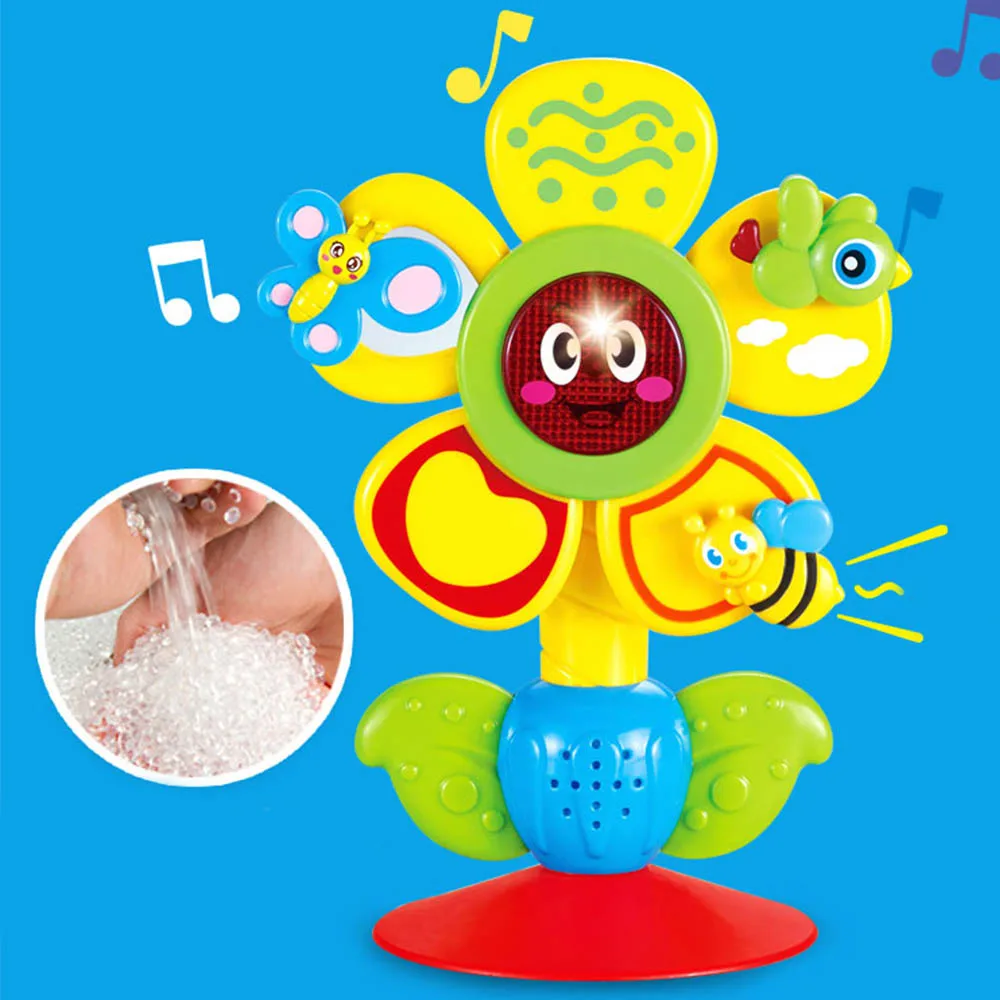 

Baby Feeding Helper Toy Animal Sun Flower Ferris Wheel Rattle Toy Baby Puzzle Dining Chair Cart Suction Cup Toy