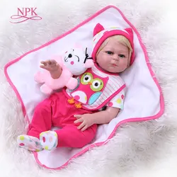 NPK классический 48 см принцесса кукла ручной работы полный силиконовый винил Reborn Baby куклы реалистичные Bebe девушка Возрожденные дети Playmates