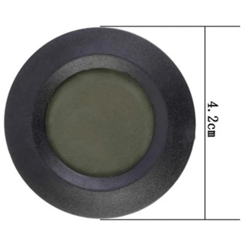 Круглый цифровой сигары хьюмидор Температура гигрометр термометр инструмент черный