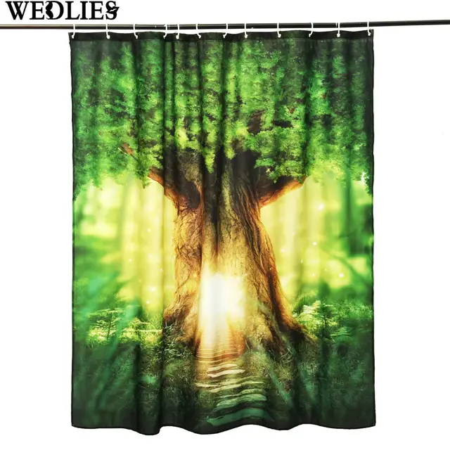 Rideau de douche Sur Mesure Moderne Soleil Grand Arbre Écrans De ... Rideau de douche Sur Mesure Moderne Soleil Grand Arbre Écrans De ...