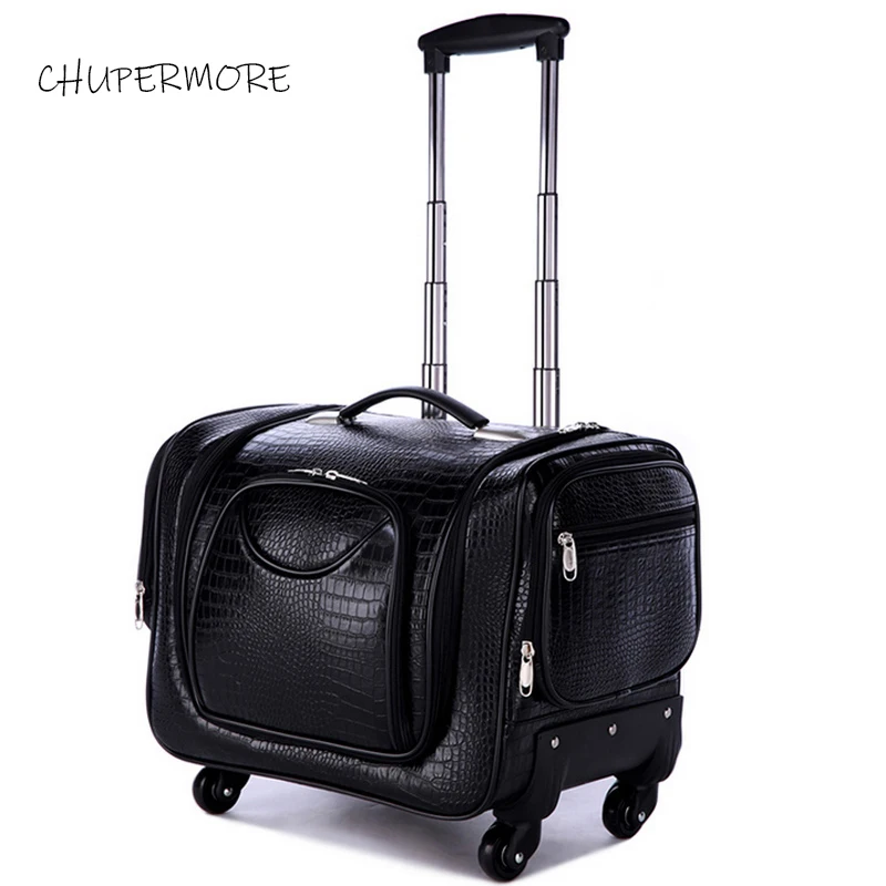 

fashion cosmetic case 18 inch size Female carry Multifunction Rolling Luggage Spinner brand Travel Suitcase